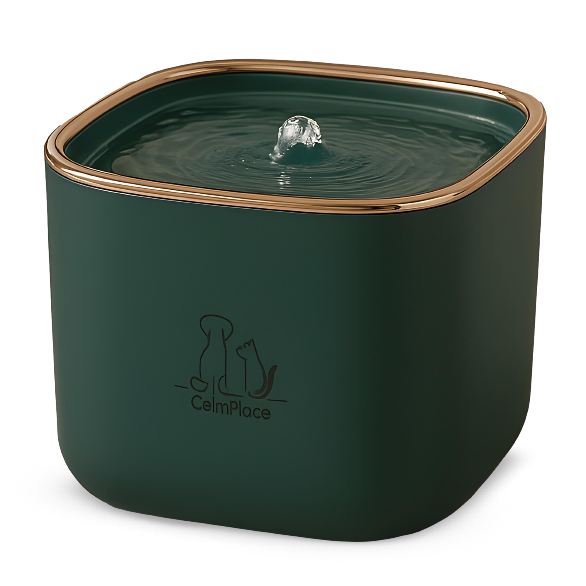 CallmPlace Drinkfontein - Waterfontein voor katten en kleine honden - 3 liter - fluisterstil MET filter - huisdier - Kleur groen