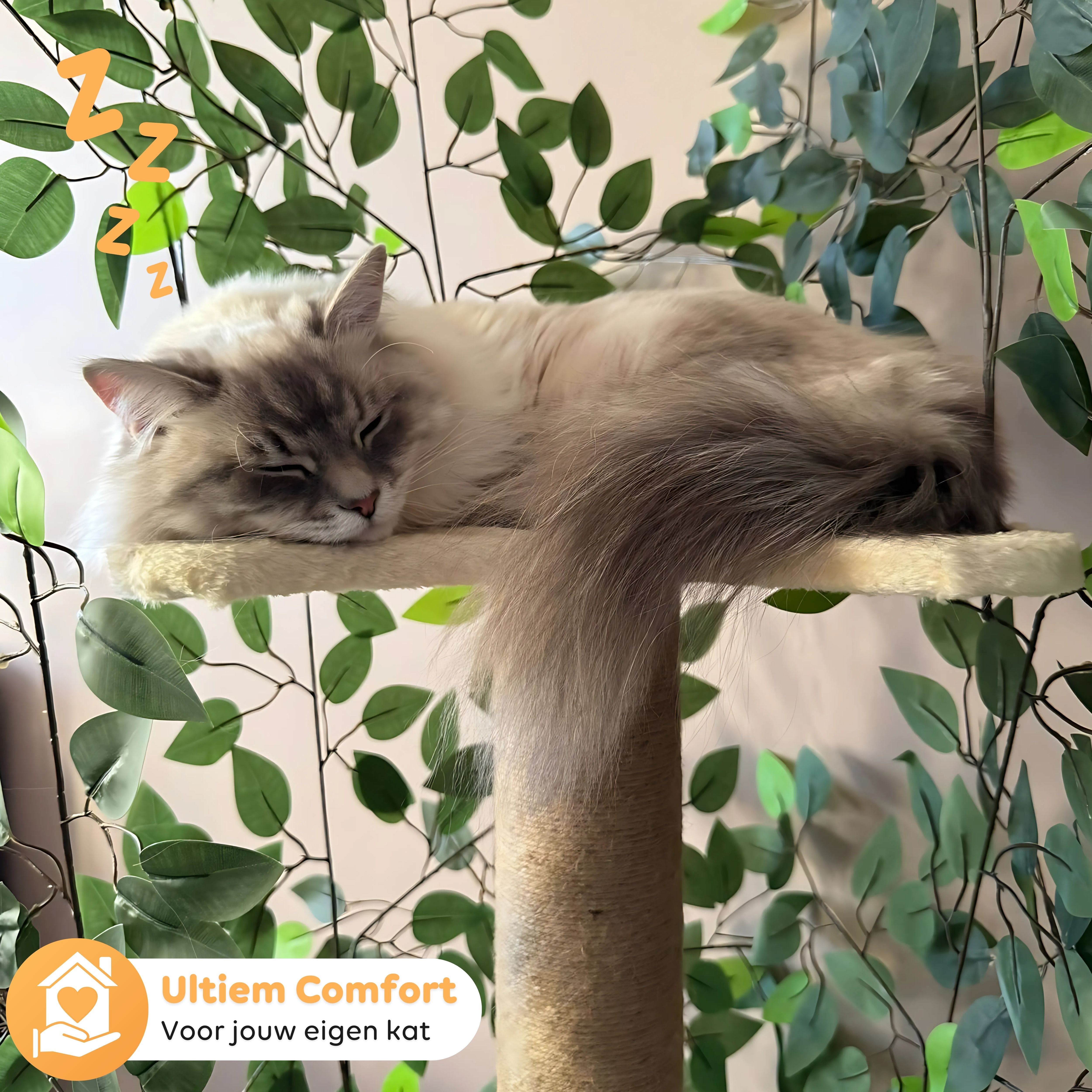 CallmPlace - Kattenboom - met Bladeren - krabpalen - kattenboom - Kattenkrabpaal