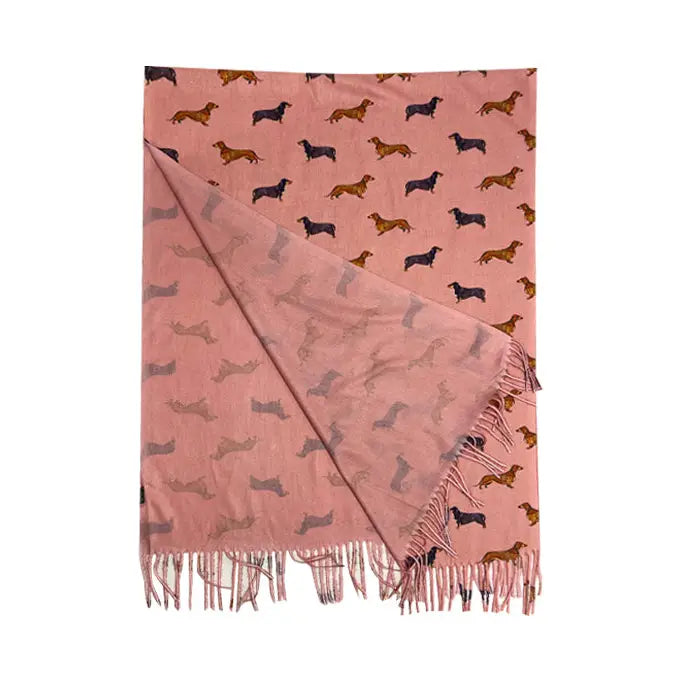 Leuke Teckel Sjaal met kwastjes