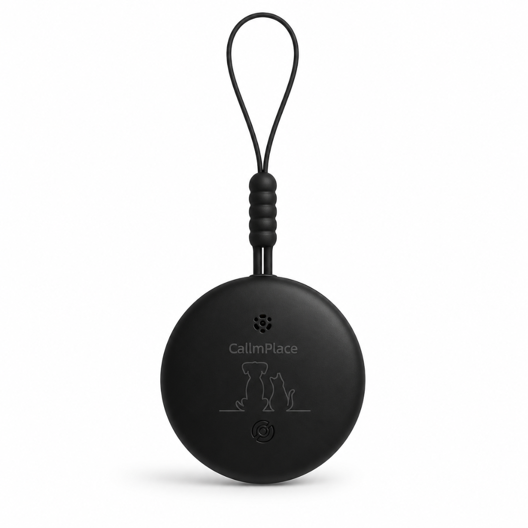CallmPlace Tracker voor hond en kat – Werkt met iPhone en Android – Huisdier tracker – Sleutelvinder – Voor tas, koffer en halsband – Zwart