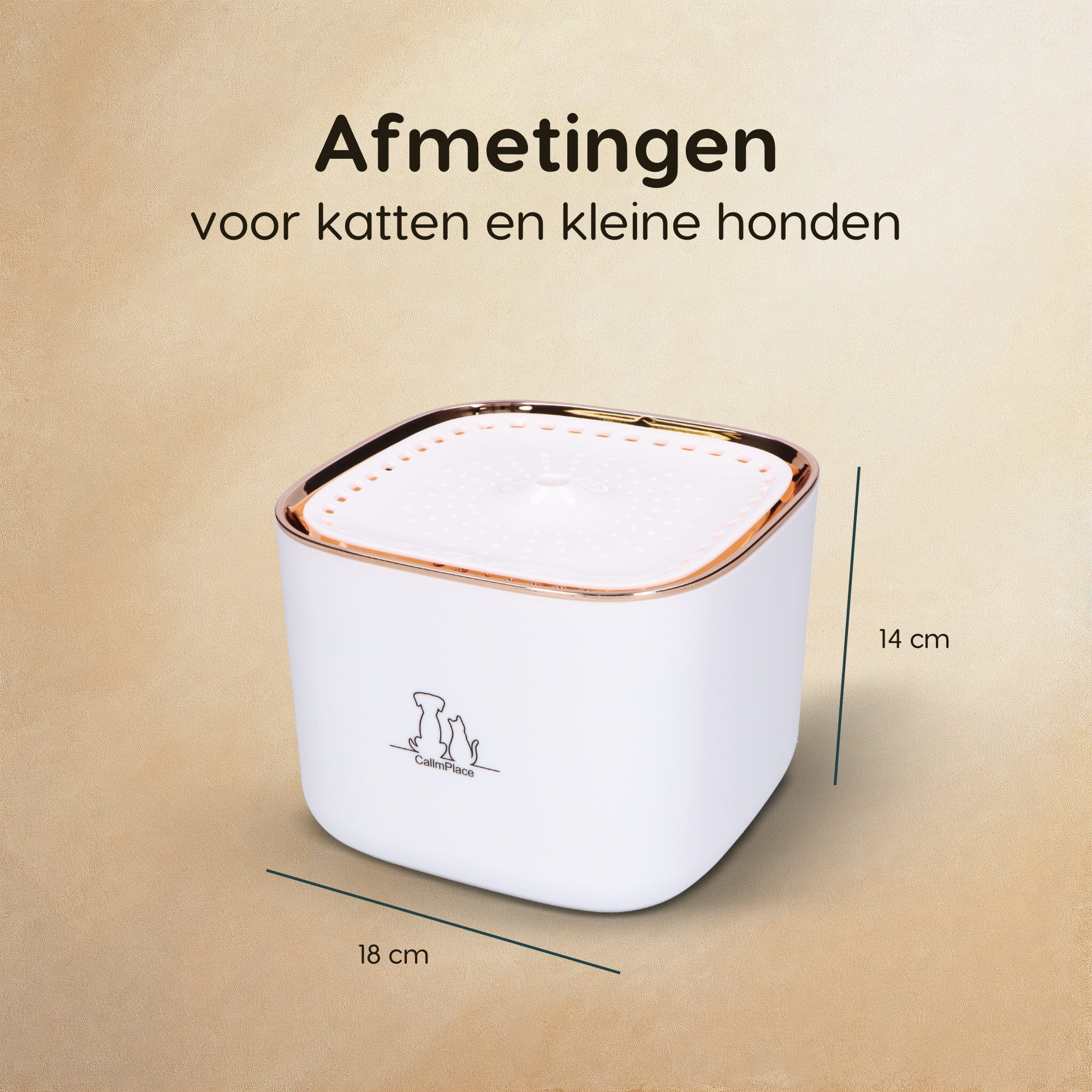 CallmPlace Drinkfontein - Waterfontein voor katten en kleine honden - 3 liter - fluisterstil MET filter - huisdier - Kleur wit