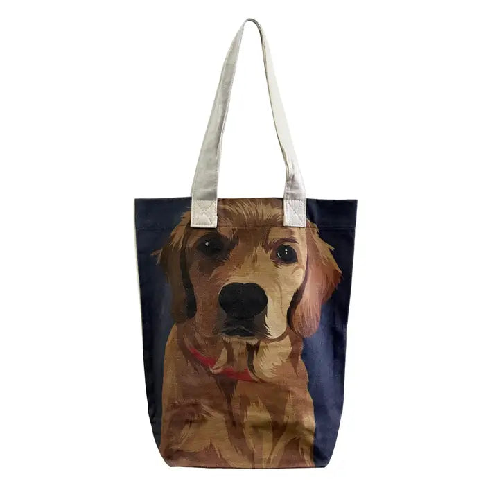 Super leuke katoenen draagtas met Labrador hondenprint