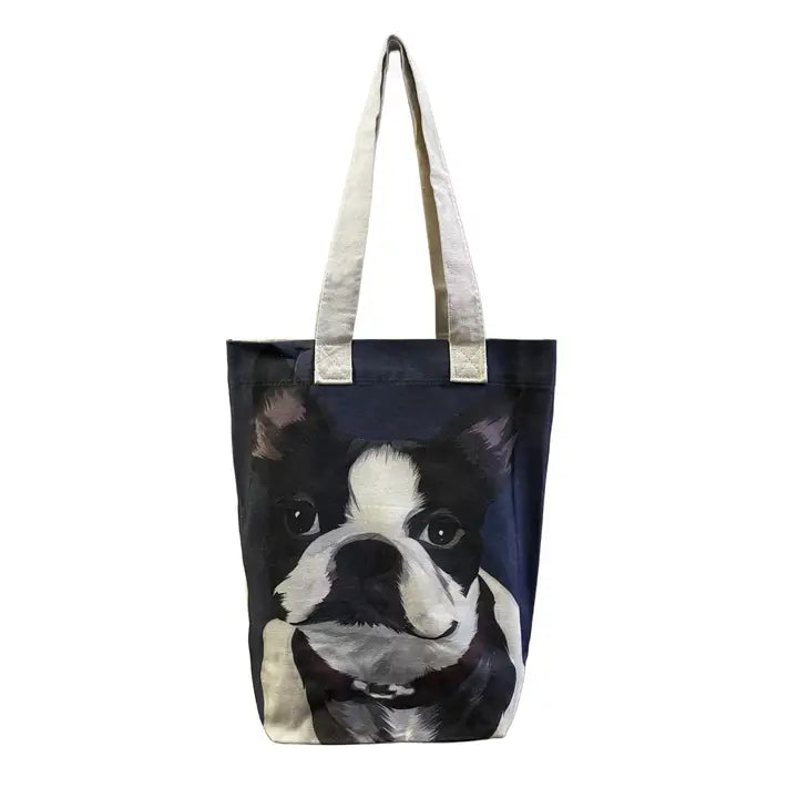 Super leuke katoenen draagtas met Franse Bulldog hondenprint