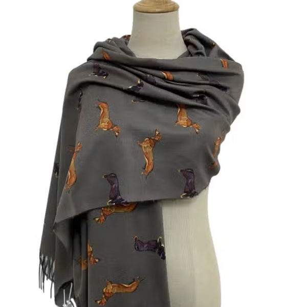 Leuke Teckel Sjaal met kwastjes