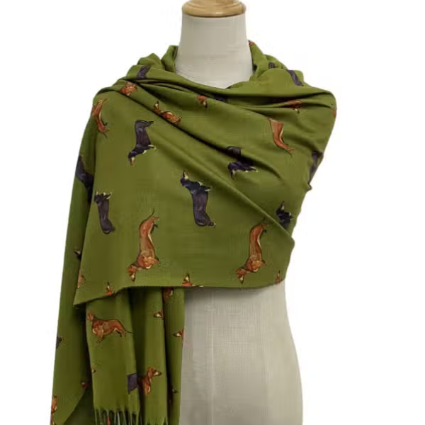 Leuke Teckel Sjaal met kwastjes