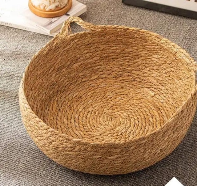 Kattenmand - Geweven van riet - Kattenbed - 37 x 37 cm