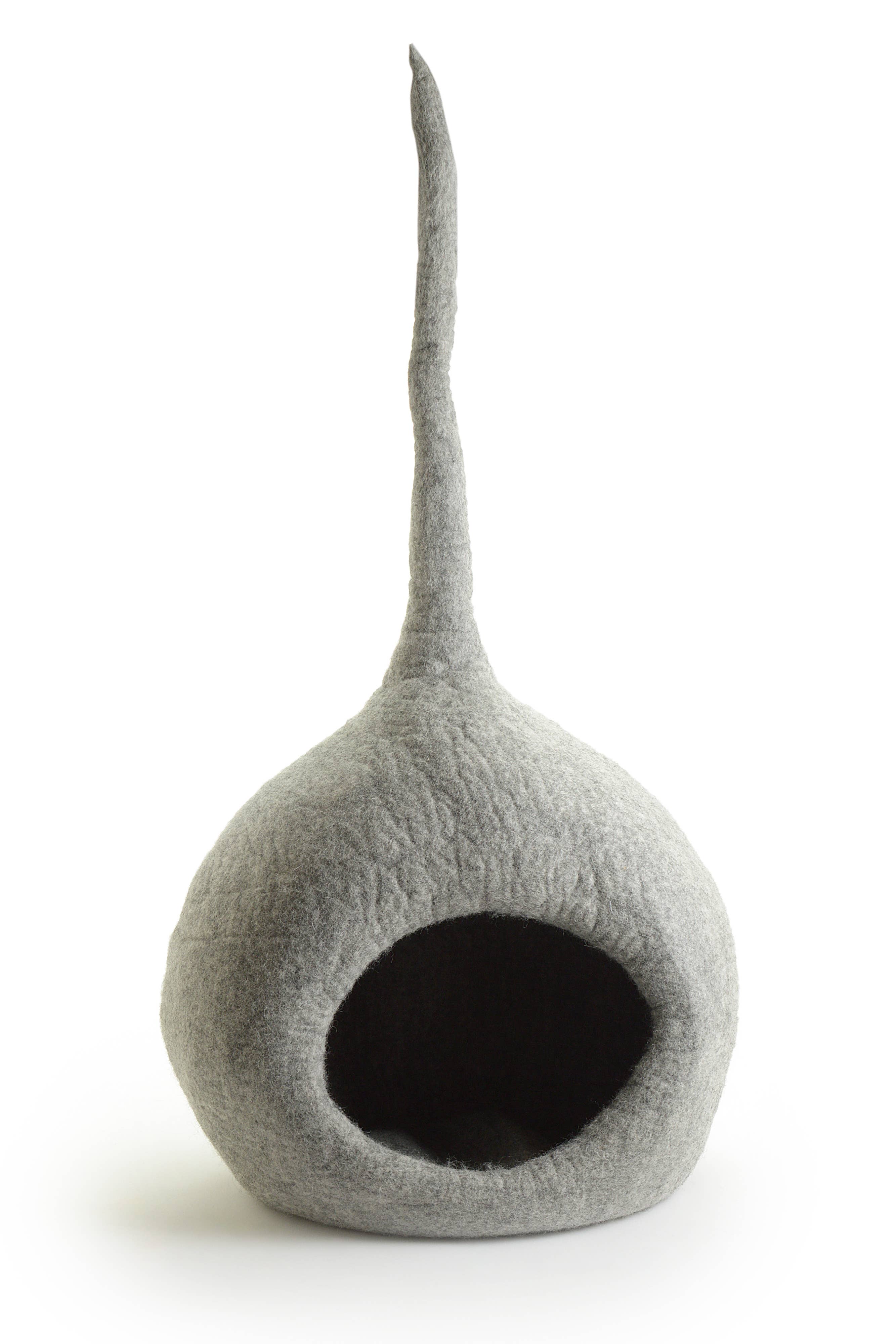 CBC Huisdieren - Unieke Kattenhol Bed Groot - 100% Wol, Handgemaakt: Bruin / X-Large