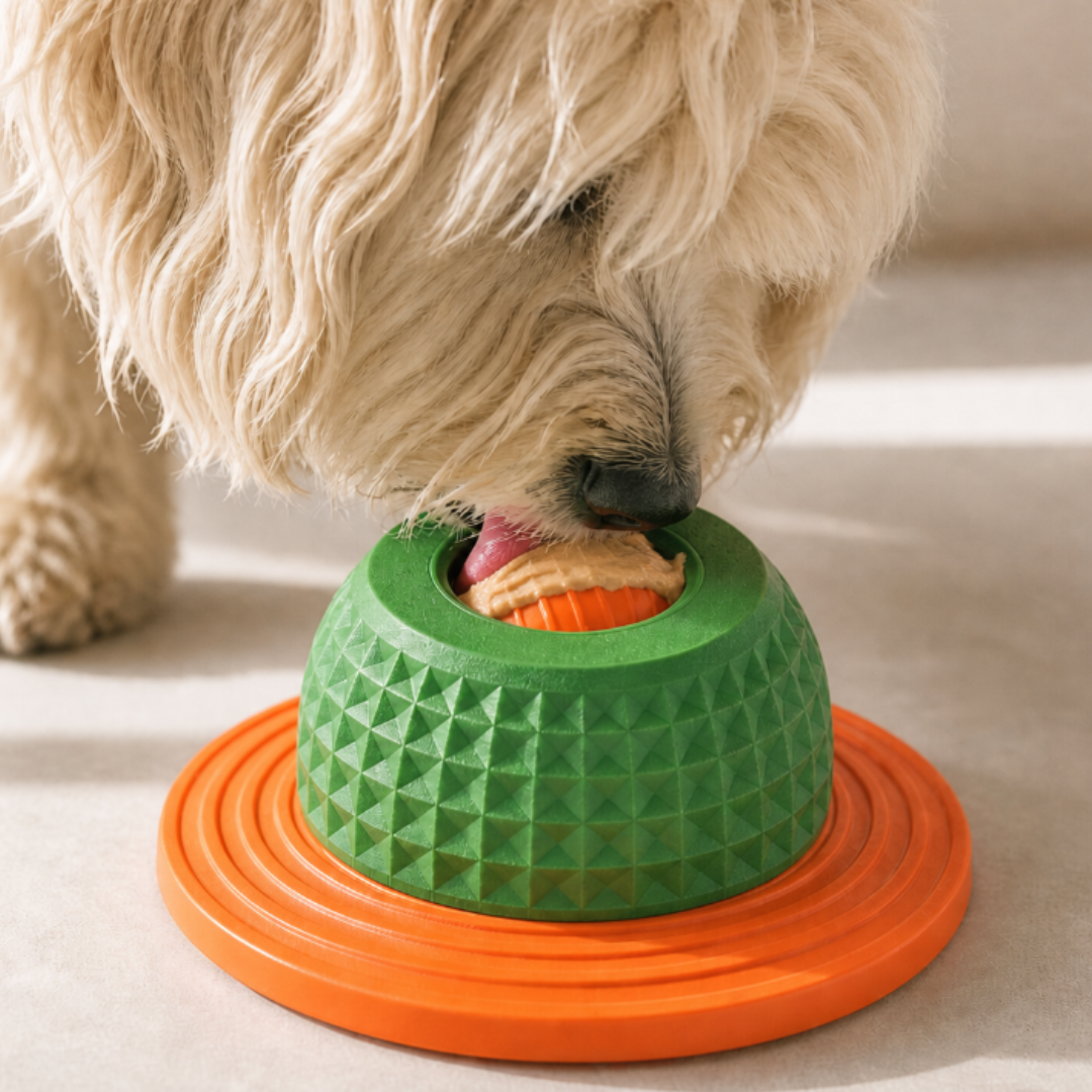 CallmPlace Honden Likbal – Interactief Hondenspeelgoed – Snackbal voor Hond – Verrijkingsspeelgoed – 3D Geprint