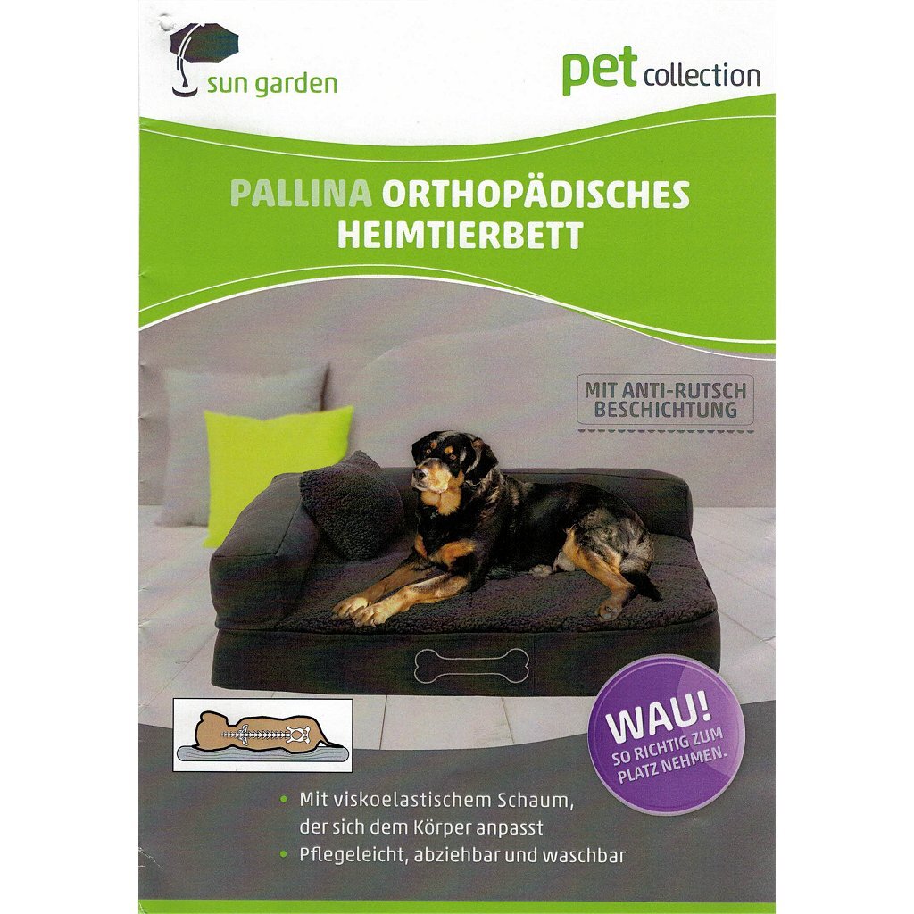 Sun Garden Pallina Orthopedisch Hondenkussen 80X60X25 Cm Antraciet