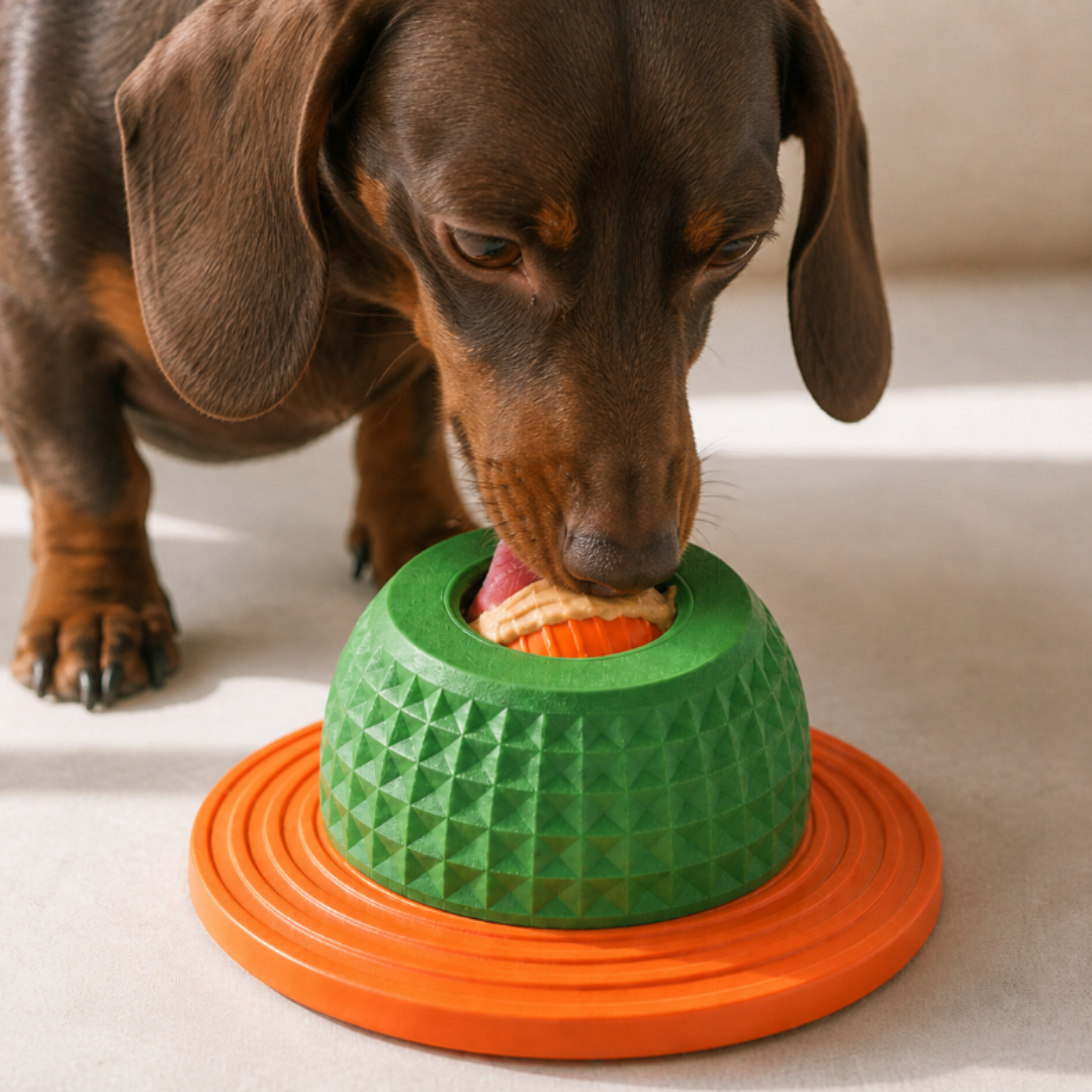 CallmPlace Honden Likbal – Interactief Hondenspeelgoed – Snackbal voor Hond – Verrijkingsspeelgoed – 3D Geprint