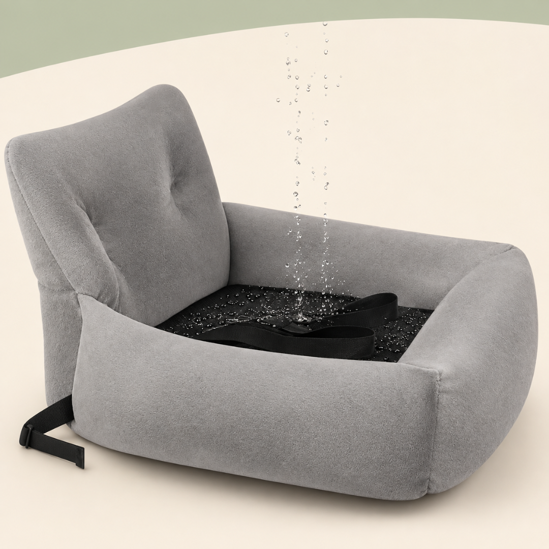 Hondenautostoel L grijs – 53 × 42 × 30 cm – tot 4 kg