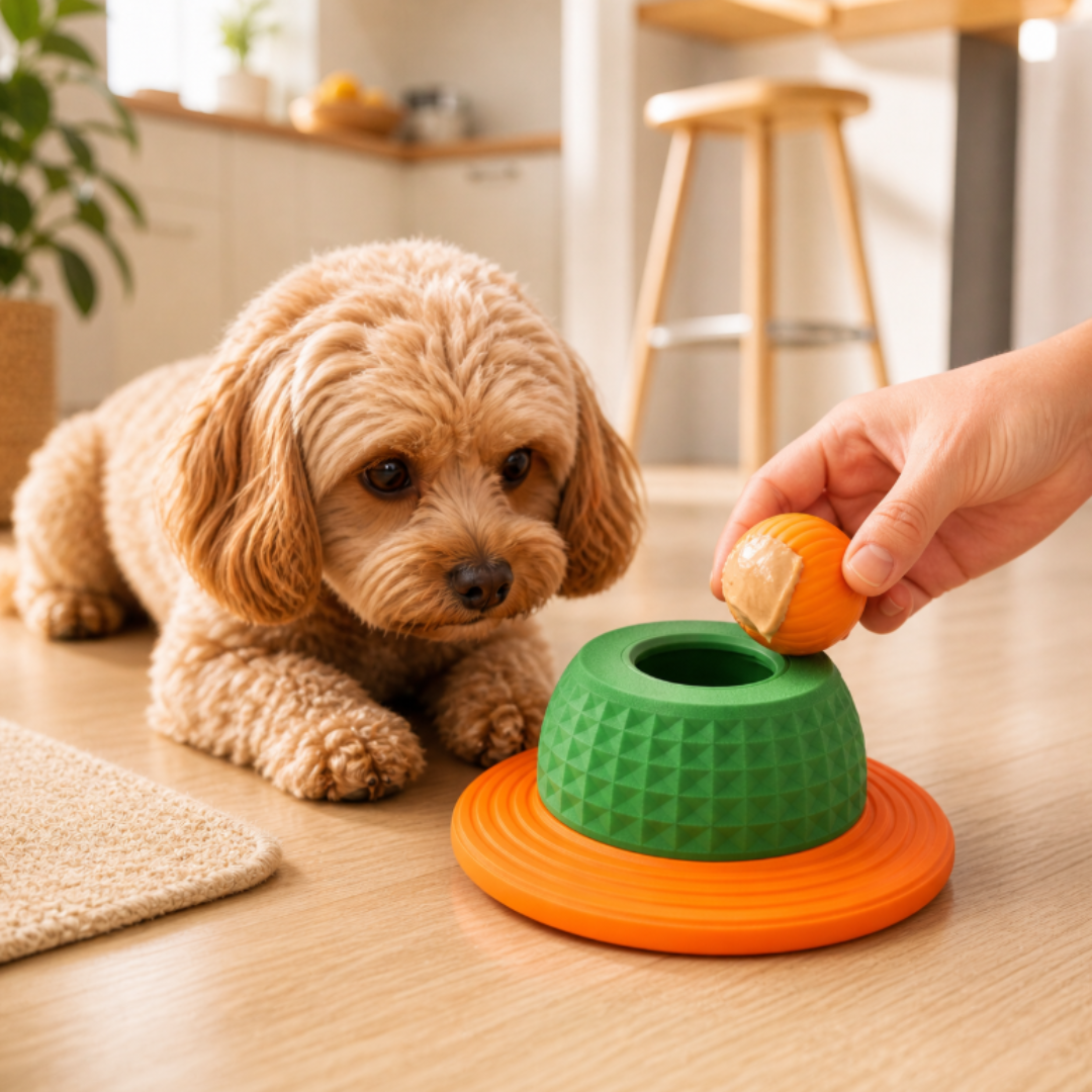 CallmPlace Honden Likbal – Interactief Hondenspeelgoed – Snackbal voor Hond – Verrijkingsspeelgoed – 3D Geprint