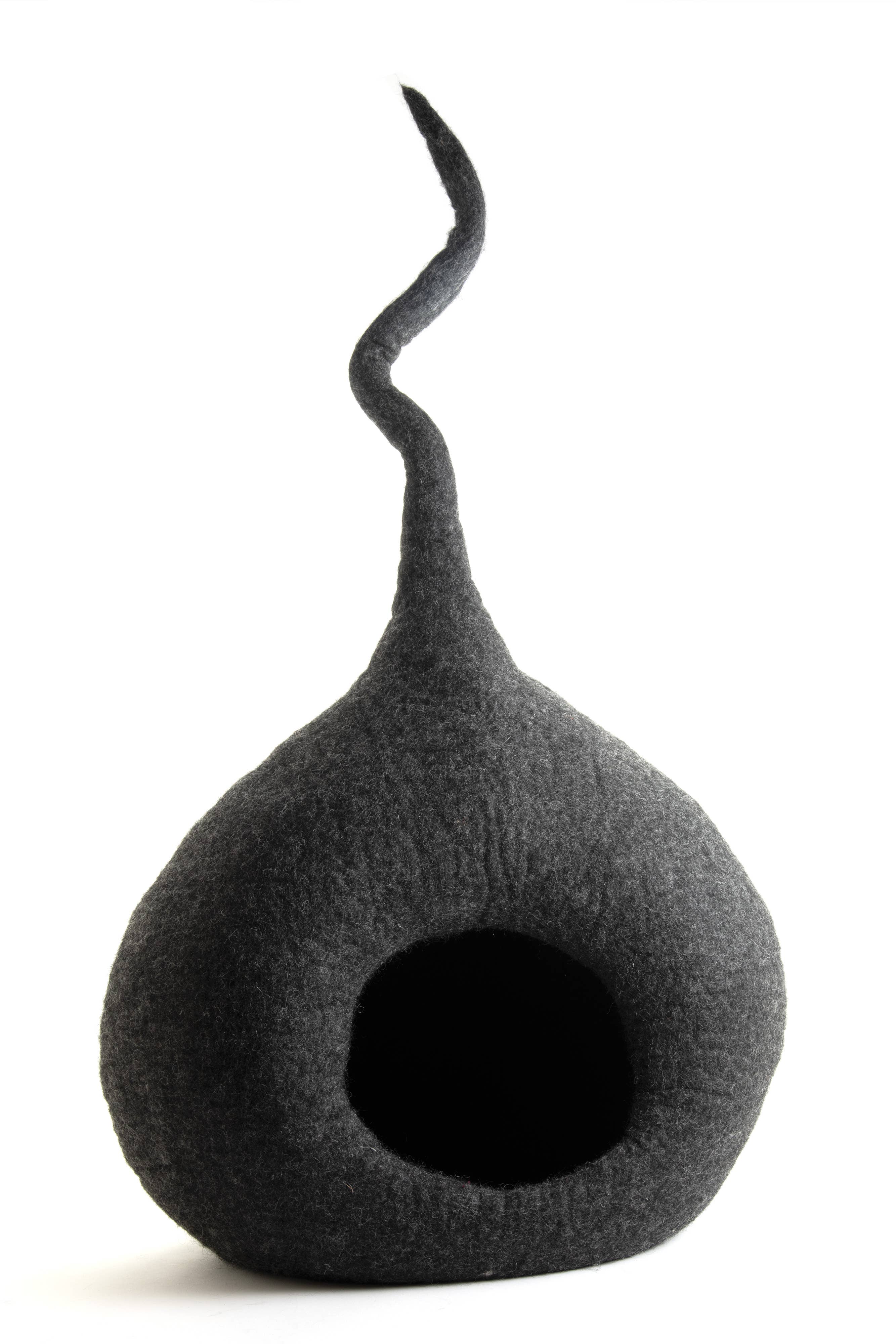 CBC Huisdieren - Unieke Kattenhol Bed Groot - 100% Wol, Handgemaakt: Wit / X-Large